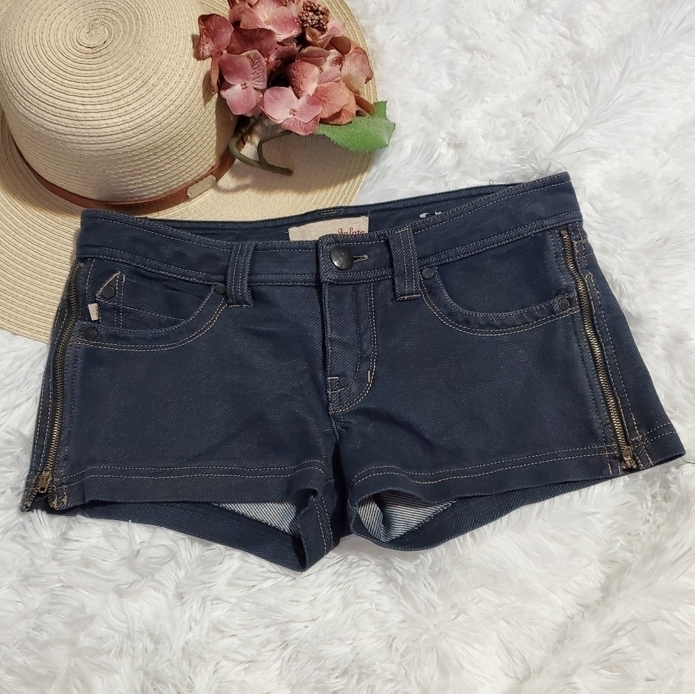 Jalate denim look side‎ zip festival shorts Sz. 5